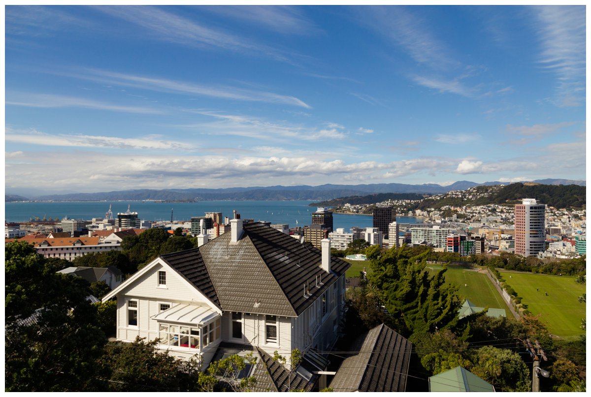 View of Wellington from top of cable car