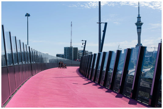 Exploring Auckland's new pink cycle lane