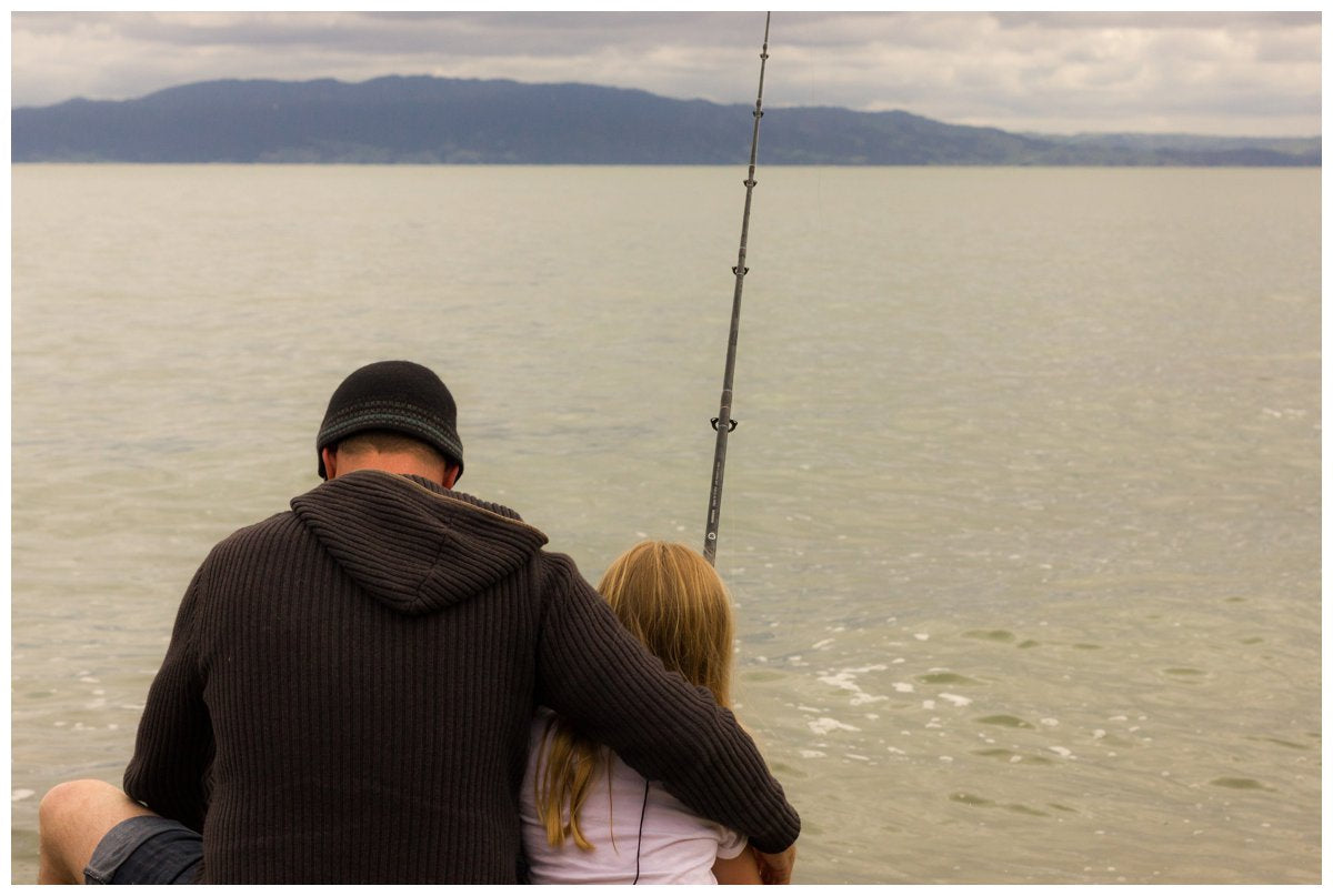Father and Daughter fishing