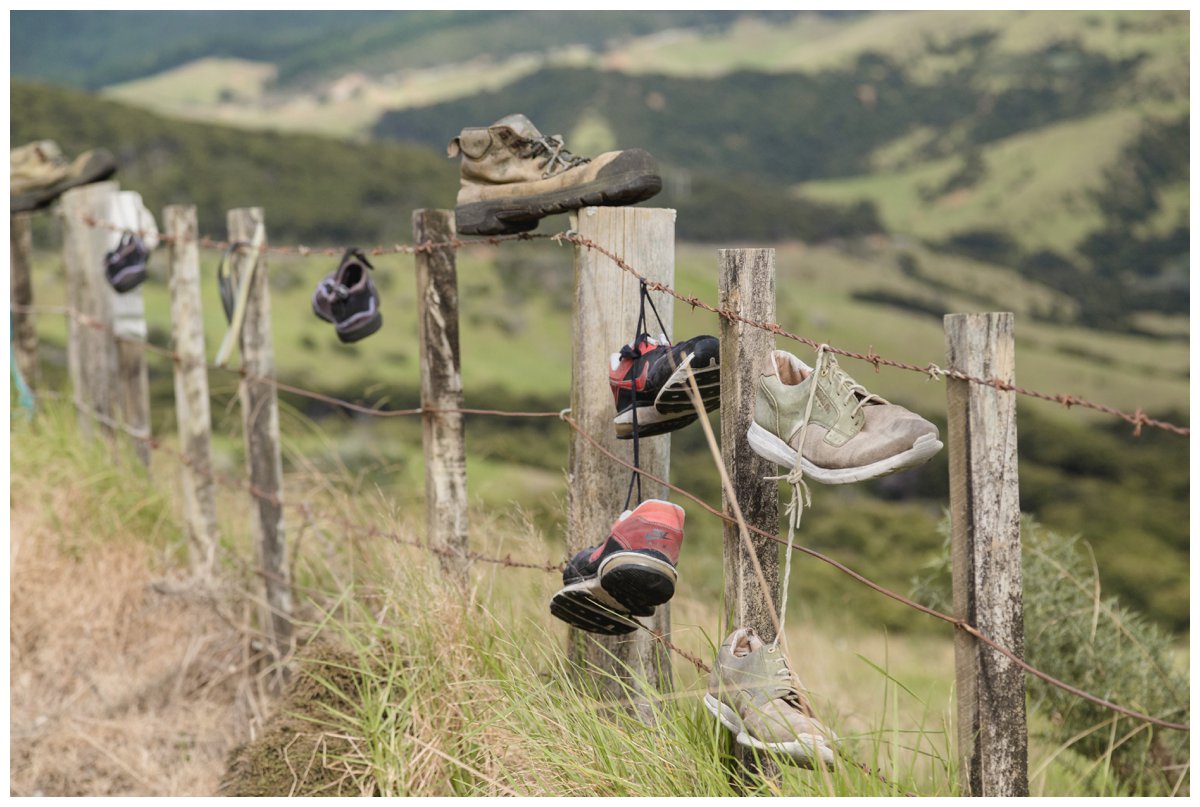 Port Charles fence of shoes